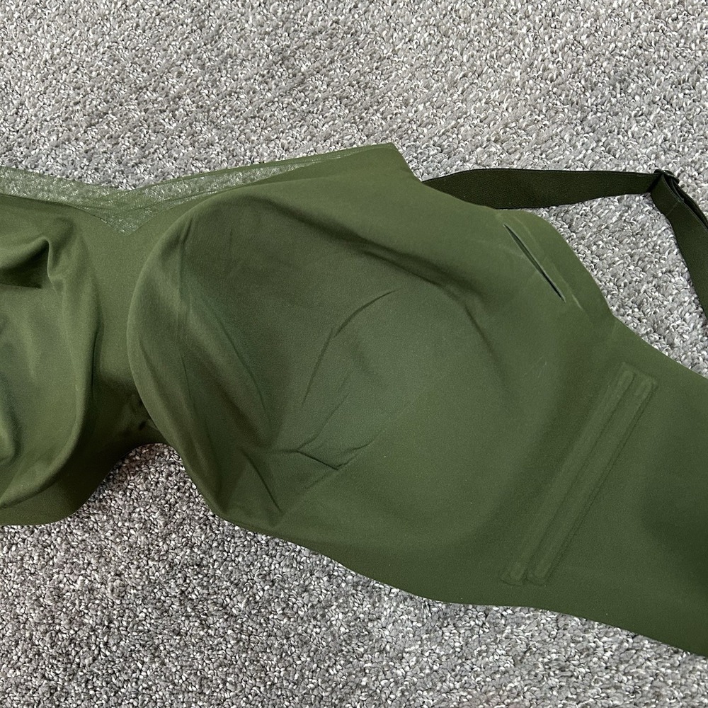 Honeylove Crossover V-Neck Bra Wireless Removable Pads ~ 2X Olive Green - Picture 5 of 8